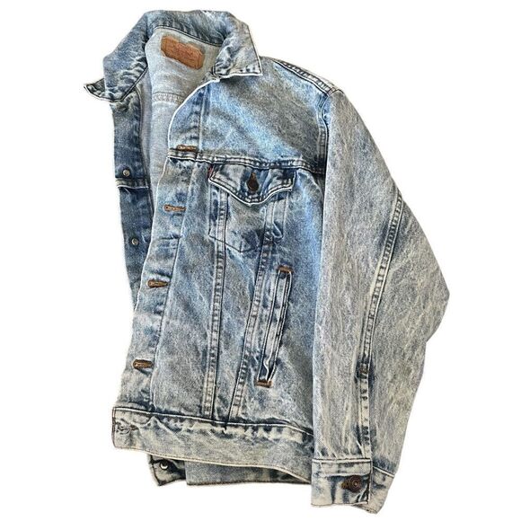Levi’s Oversized Acid Relaxed Casual Denim Country Baggy Jean Button Jacket - Picture 1 of 11
